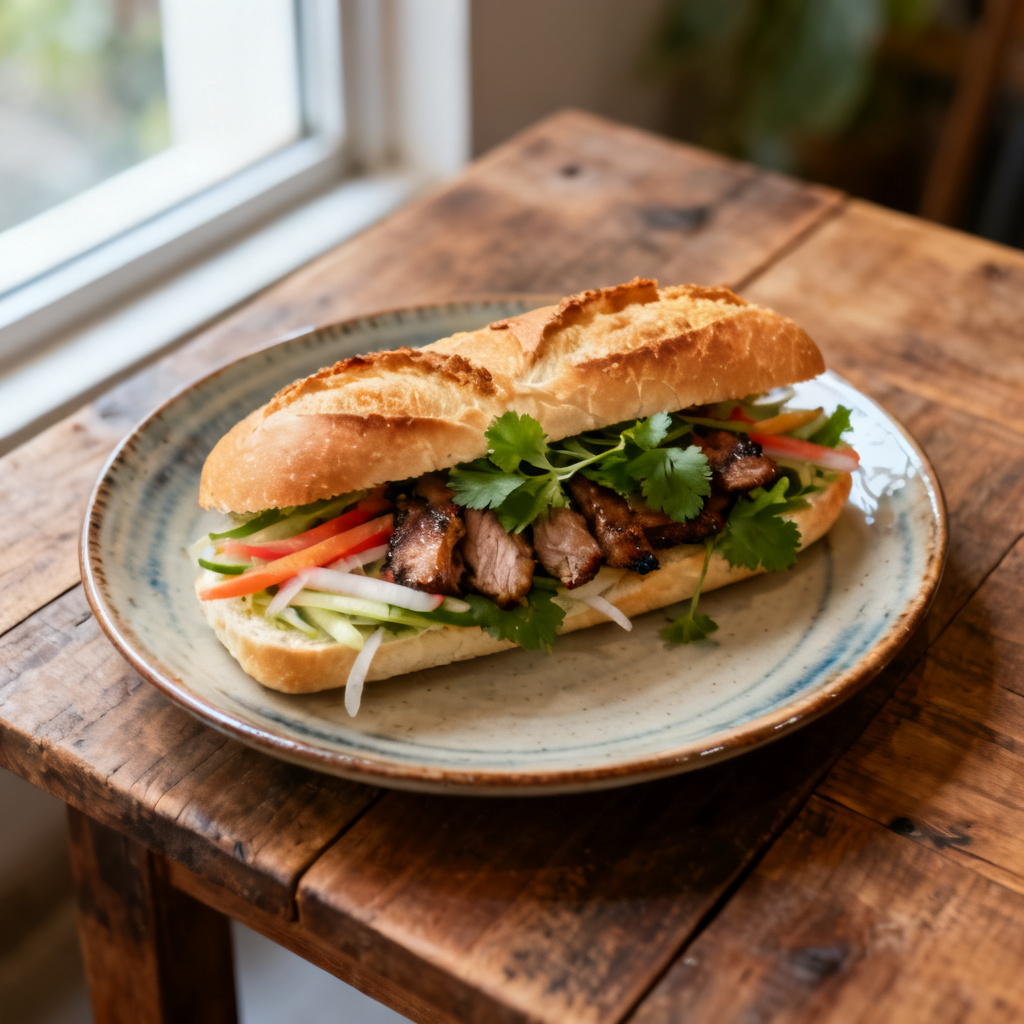 Beef Banh Mi Bowls with Sriracha Mayo, Pickled Cucumber & Carrots